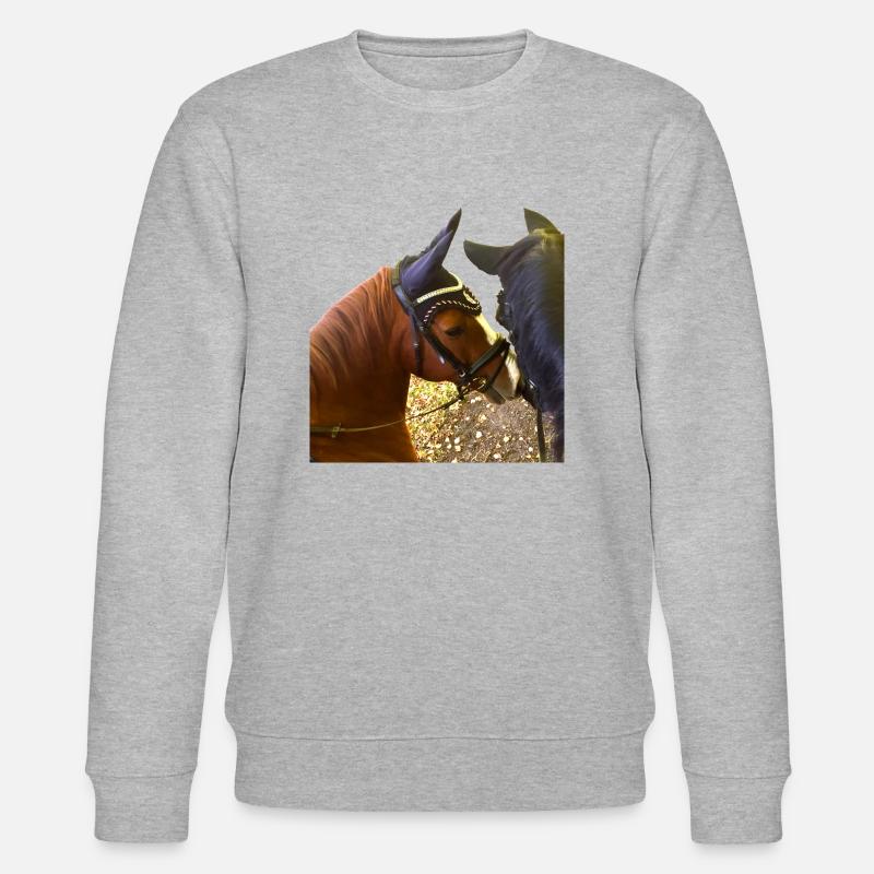 Ein Zarter Pferdekuss - Stanley/Stella Unisex Bio-Sweatshirt CHANGER  - Grau meliert