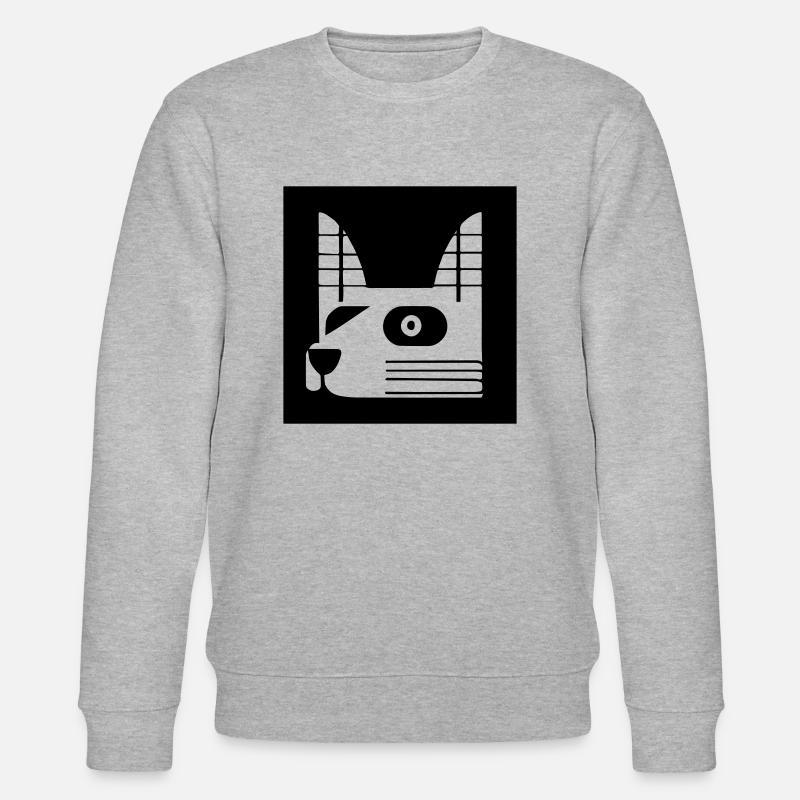 Hund Retro Hunderasse Tierliebe - Stanley/Stella Unisex Bio-Sweatshirt CHANGER  - Grau meliert