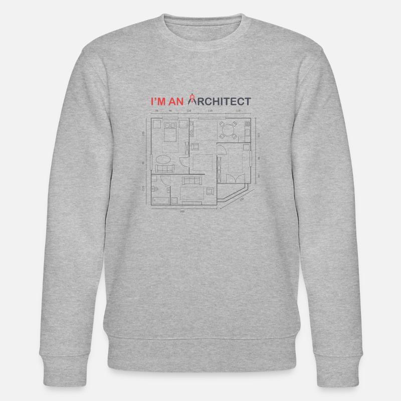 Ich bin Architekt - Stanley/Stella Unisex Bio-Sweatshirt CHANGER  - Grau meliert