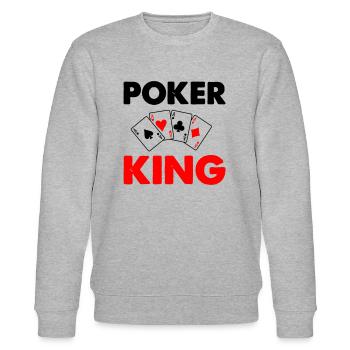 Roi du poker - Sweat bio CHANGER Stanley/Stella Unisexe - gris chiné - Devant - Nik (191cm) & Marisol (170cm)