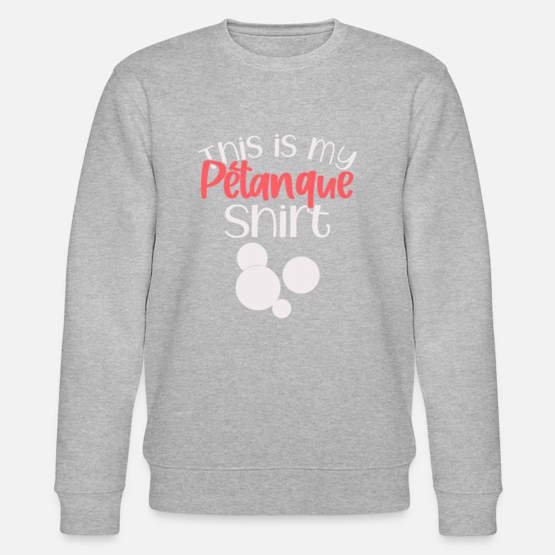 Lustige Petanque - Stanley/Stella Unisex Bio-Sweatshirt CHANGER  - Grau meliert