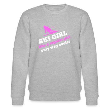 Fille de ski - Sweat bio CHANGER Stanley/Stella Unisexe - gris chiné - Devant - Nik (191cm) & Marisol (170cm)