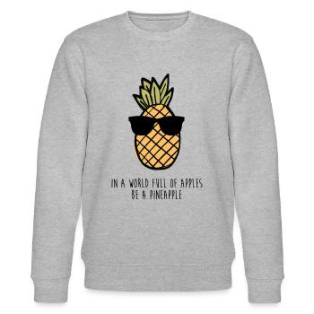 Ananas ananas Cadeau frais - Sweat bio CHANGER Stanley/Stella Unisexe - gris chiné - Devant - Nik (191cm) & Marisol (170cm)