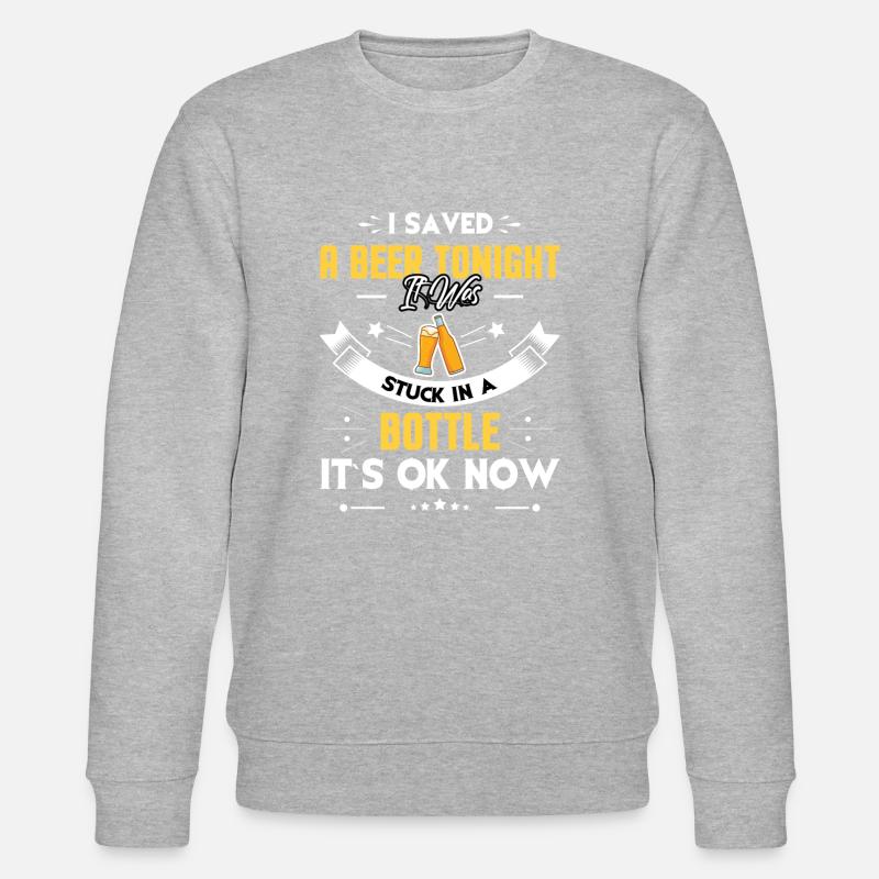Bier, Beer, Bierchen - Stanley/Stella Unisex Bio-Sweatshirt CHANGER  - Grau meliert