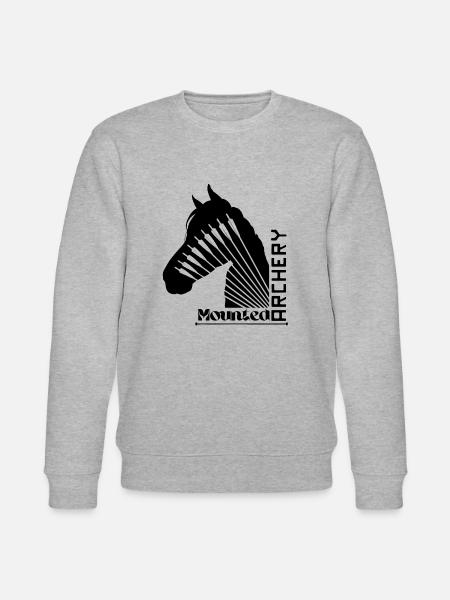Mounted Archery Horse black - Stanley/Stella CHANGER Unisex Organic Sweatshirt - heather grey