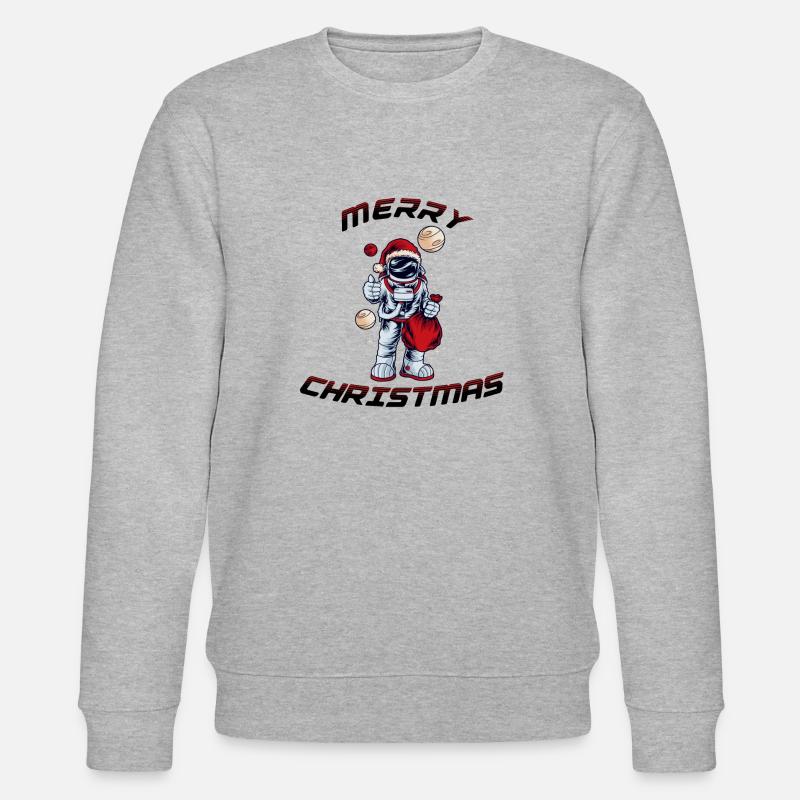 L’astronaute Christmas Weihnachten - Sweat bio CHANGER Stanley/Stella Unisexe - gris chiné