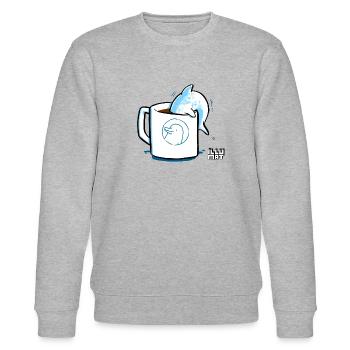 Flipper à café - Sweat bio CHANGER Stanley/Stella Unisexe - gris chiné - Devant - Nik (191cm) & Marisol (170cm)