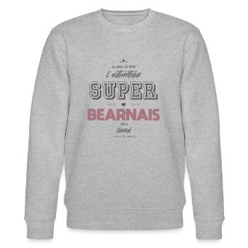 L authentique super bearnais - Sweat bio CHANGER Stanley/Stella Unisexe - gris chiné - Devant - Nik (191cm) & Marisol (170cm)