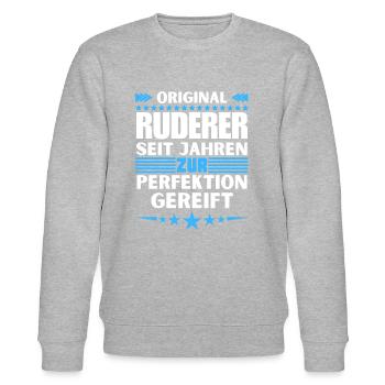 Rowers matured to perfection - Stanley/Stella CHANGER Unisex Organic Sweatshirt - heather grey - Front - Nik (191cm) & Marisol (170cm)
