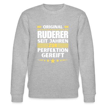 Rowers matured to perfection - Stanley/Stella CHANGER Unisex Organic Sweatshirt - heather grey - Front - Nik (191cm) & Marisol (170cm)