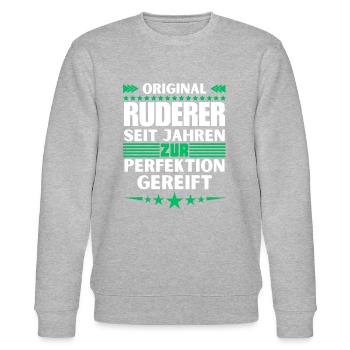 Rowers matured to perfection - Stanley/Stella CHANGER Unisex Organic Sweatshirt - heather grey - Front - Nik (191cm) & Marisol (170cm)