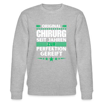 Surgeon Matured to Perfection - Stanley/Stella CHANGER Unisex Organic Sweatshirt - heather grey - Front - Nik (191cm) & Marisol (170cm)