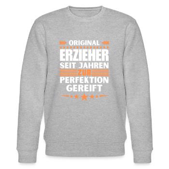 Educators Matured to Perfection - Stanley/Stella CHANGER Unisex Organic Sweatshirt - heather grey - Front - Nik (191cm) & Marisol (170cm)