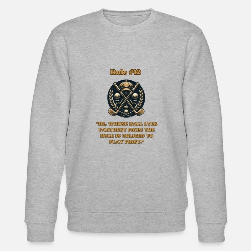 Golfregeln #12 - Stanley/Stella Unisex Bio-Sweatshirt CHANGER  - Grau meliert