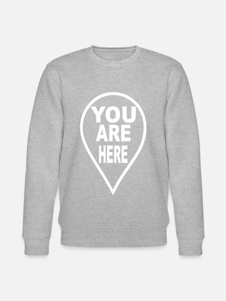 You are here - Location - Stanley/Stella CHANGER Unisex Organic Sweatshirt - heather grey