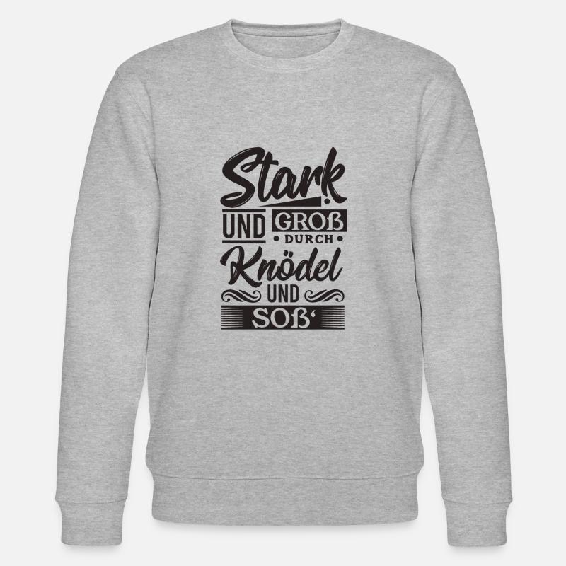 Knödel - Schwäbisch - Bayrisch - Stanley/Stella Unisex Bio-Sweatshirt CHANGER  - Grau meliert