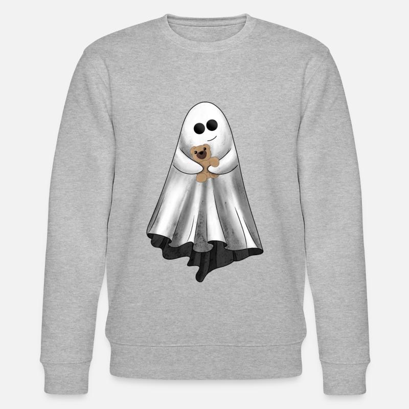 Süßer Geist mit Teddybär - Stanley/Stella Unisex Bio-Sweatshirt CHANGER  - Grau meliert