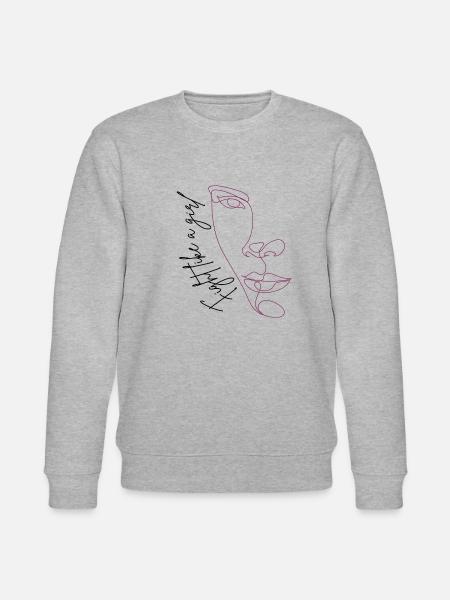 FIGHT LIKE A GIRL - Stanley/Stella Unisex Bio-Sweatshirt CHANGER - Grau meliert