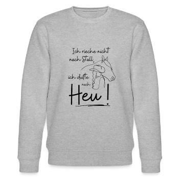 Ich dufte nach Heu - Stanley/Stella Unisex Bio-Sweatshirt CHANGER  - Grau meliert - Vorne - Nik (191cm) & Marisol (170cm)
