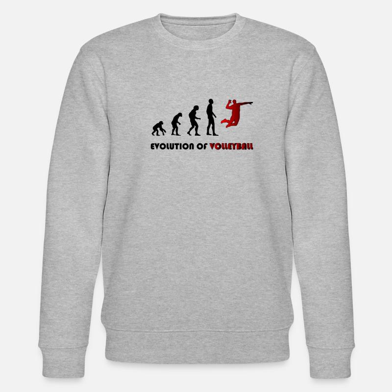 Évolution du volleyball - Sweat bio CHANGER Stanley/Stella Unisexe - gris chiné