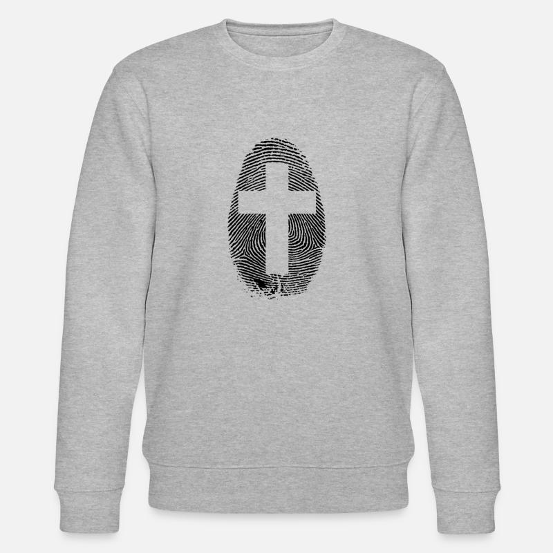 fingerprint cross - Sweat bio CHANGER Stanley/Stella Unisexe - gris chiné