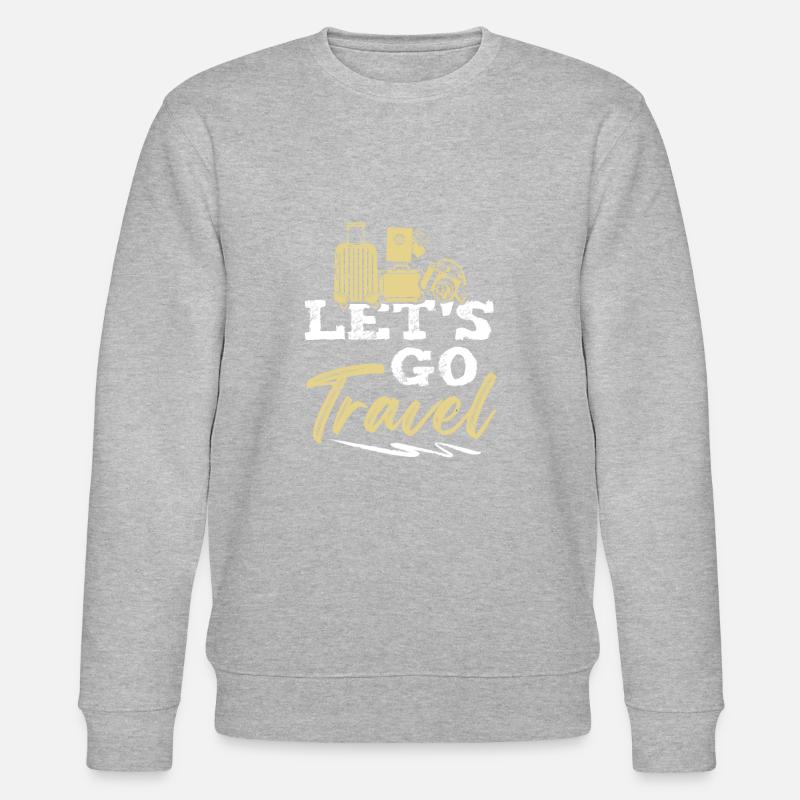lass uns reisen - Stanley/Stella Unisex Bio-Sweatshirt CHANGER  - Grau meliert