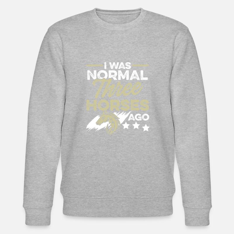 pferde lustiger spruch - Stanley/Stella Unisex Bio-Sweatshirt CHANGER  - Grau meliert