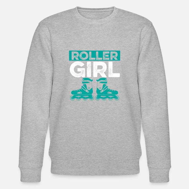 roller girl inline skate - Stanley/Stella Unisex Bio-Sweatshirt CHANGER  - Grau meliert