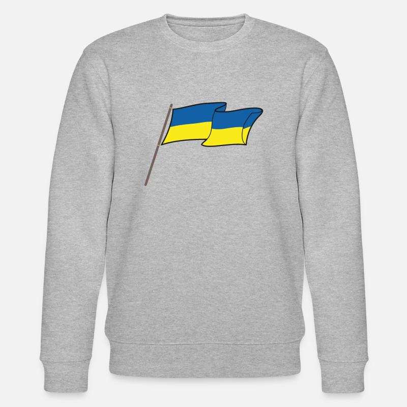 Ukraine Flagge - Stanley/Stella Unisex Bio-Sweatshirt CHANGER  - Grau meliert