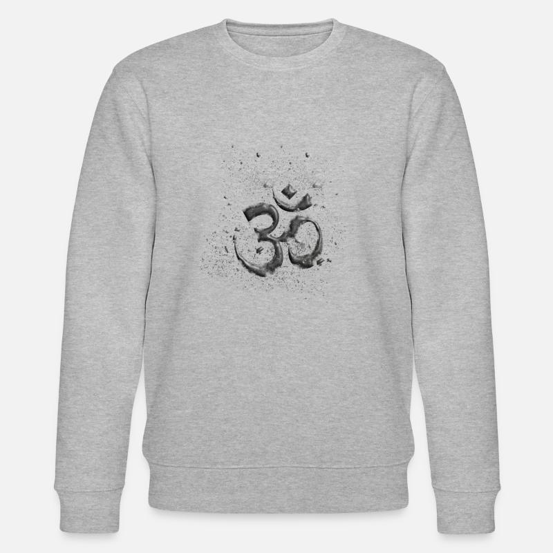 Om Shanti Explosion - Stanley/Stella Unisex Bio-Sweatshirt CHANGER  - Grau meliert