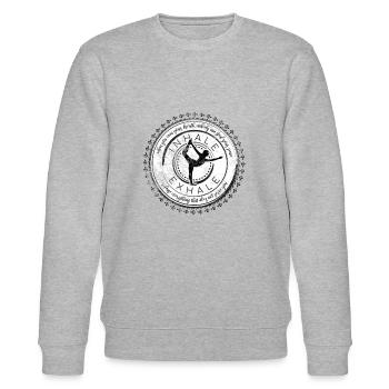 Inhale. Exhale. Yoga. Breath. Namaste. - Stanley/Stella CHANGER Unisex Organic Sweatshirt - heather grey - Front - Nik (191cm) & Marisol (170cm)