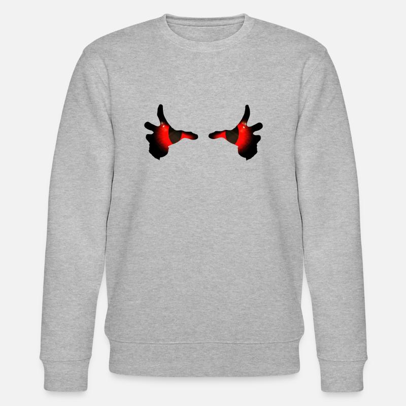 Devil Eyes - Stanley/Stella Unisex Bio-Sweatshirt CHANGER  - Grau meliert