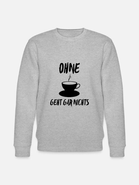 Nothing works without coffee - Stanley/Stella CHANGER Unisex Organic Sweatshirt - heather grey