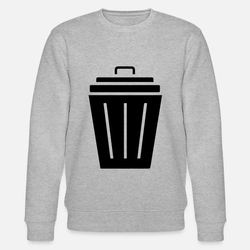 Garbage can icon - Stanley/Stella CHANGER Unisex Organic Sweatshirt - heather grey