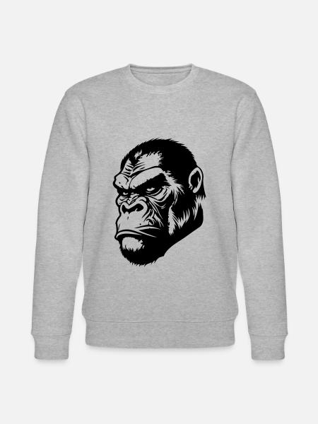 Gorilla Kopf - Stanley/Stella Unisex Bio-Sweatshirt CHANGER  - Grau meliert
