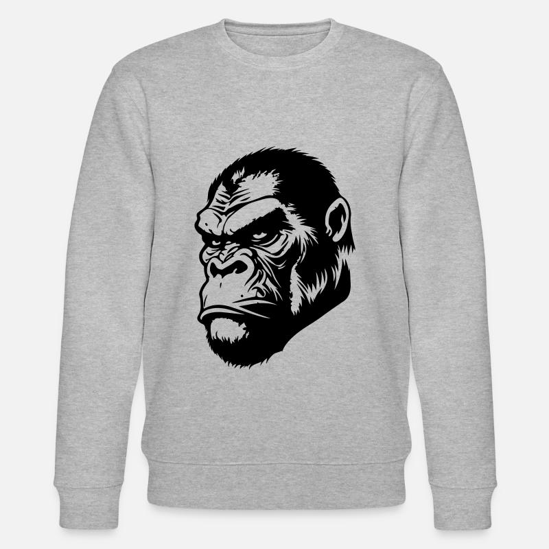 Tête de gorille - Sweat bio CHANGER Stanley/Stella Unisexe - gris chiné