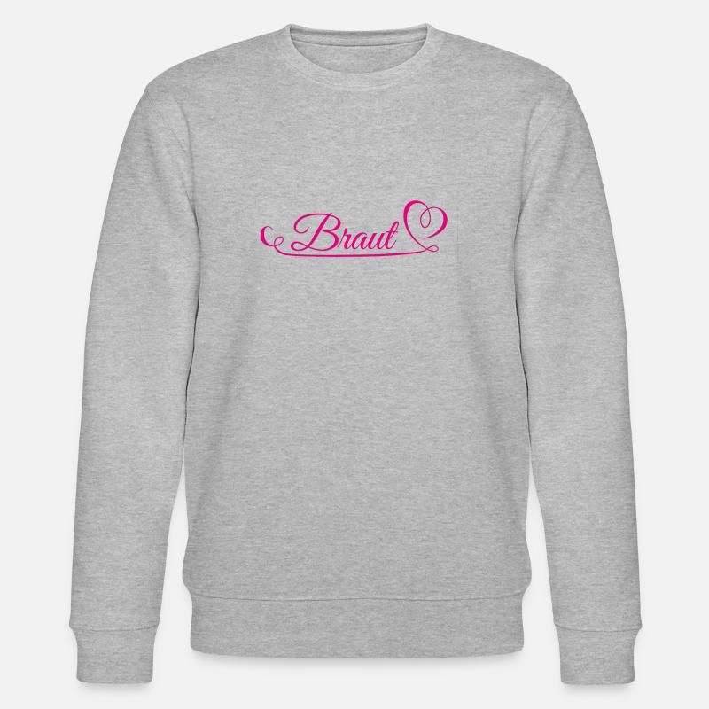Braut mit geschwungenem Herz - Stanley/Stella Unisex Bio-Sweatshirt CHANGER  - Grau meliert