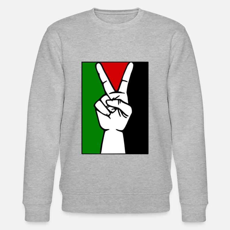 Free palestine - Stanley/Stella Unisex Bio-Sweatshirt CHANGER - Grau meliert