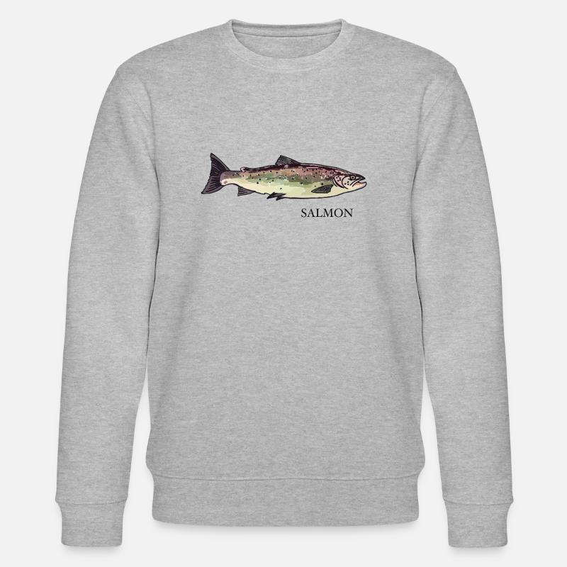 Salmon/ Lachs - Stanley/Stella Unisex Bio-Sweatshirt CHANGER  - Grau meliert