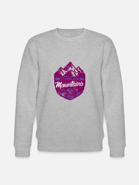Mountain mountains saying - Stanley/Stella CHANGER Unisex Organic Sweatshirt - heather grey