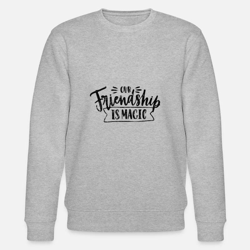 Freundschaft spruch - Stanley/Stella Unisex Bio-Sweatshirt CHANGER  - Grau meliert