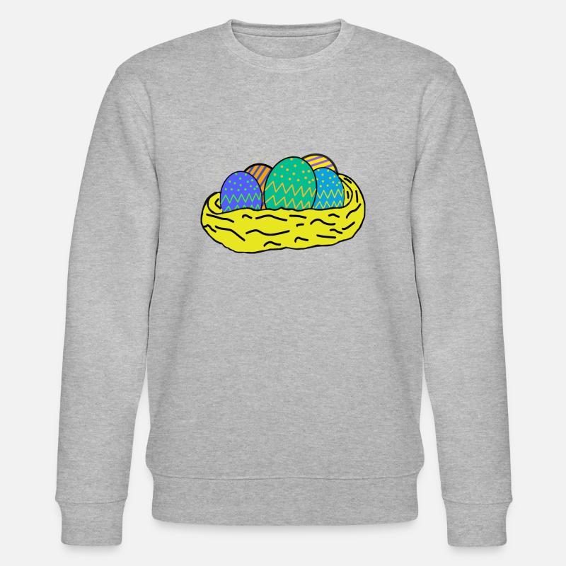 Easter eggs - Stanley/Stella CHANGER Unisex Organic Sweatshirt - heather grey