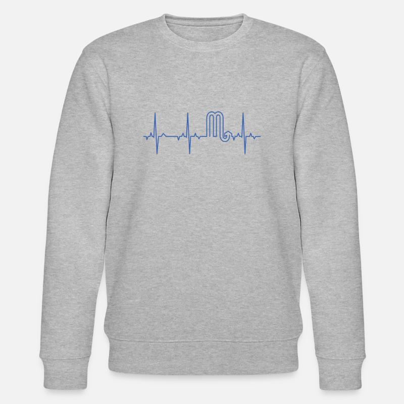 EKG Sternzeichen - Skorpion - Stanley/Stella Unisex Bio-Sweatshirt CHANGER  - Grau meliert
