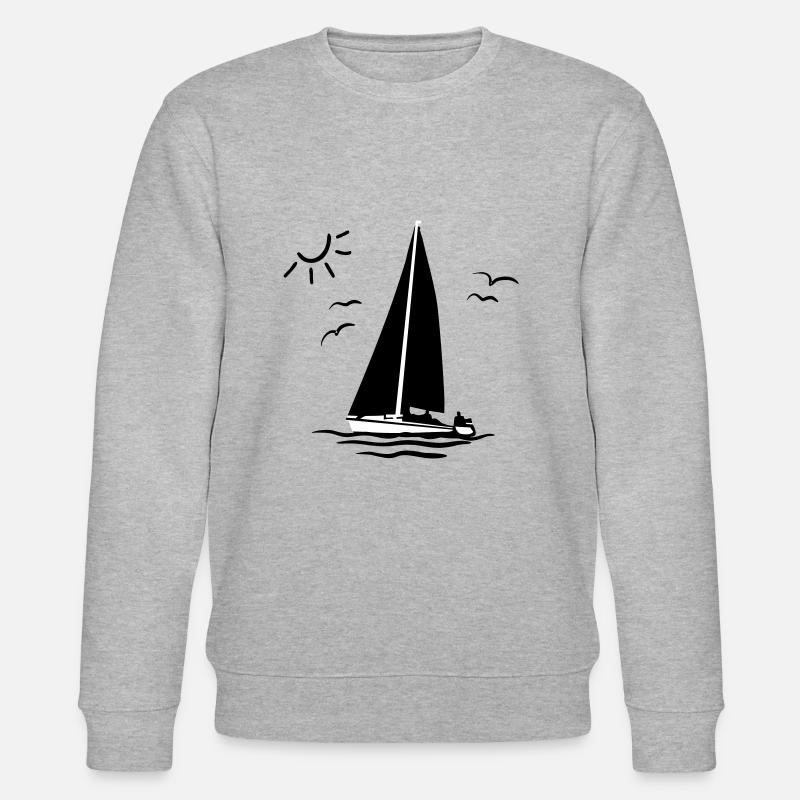 Segeln, Segelboot - Stanley/Stella Unisex Bio-Sweatshirt CHANGER  - Grau meliert