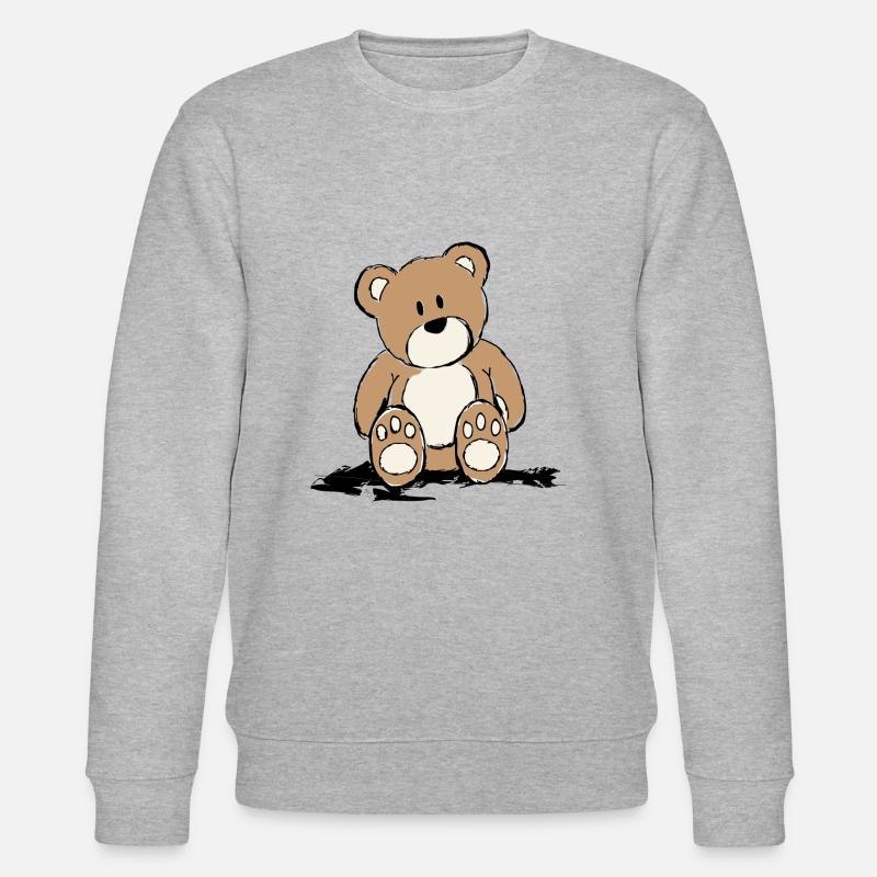 Teddy sitzend - Stanley/Stella Unisex Bio-Sweatshirt CHANGER  - Grau meliert