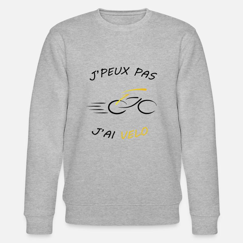 je peux pas j'ai vélo - Sweat bio CHANGER Stanley/Stella Unisexe - gris chiné