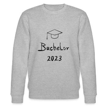 Bachelor Absolventen 2023 - Stanley/Stella Unisex Bio-Sweatshirt CHANGER  - Grau meliert - Vorne - Nik (191cm) & Marisol (170cm)