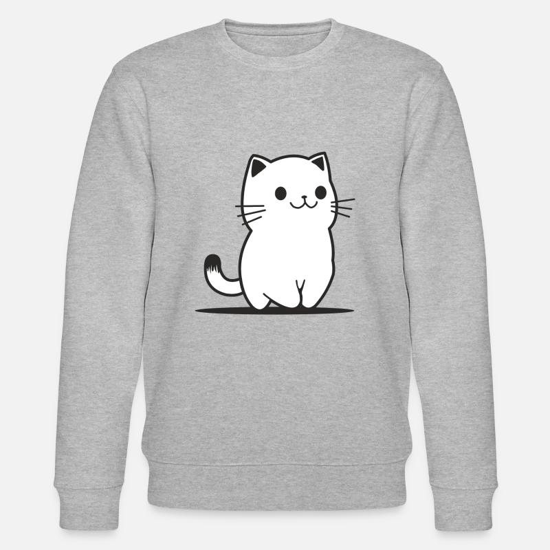 Cute Cat - Stanley/Stella Unisex Bio-Sweatshirt CHANGER  - Grau meliert