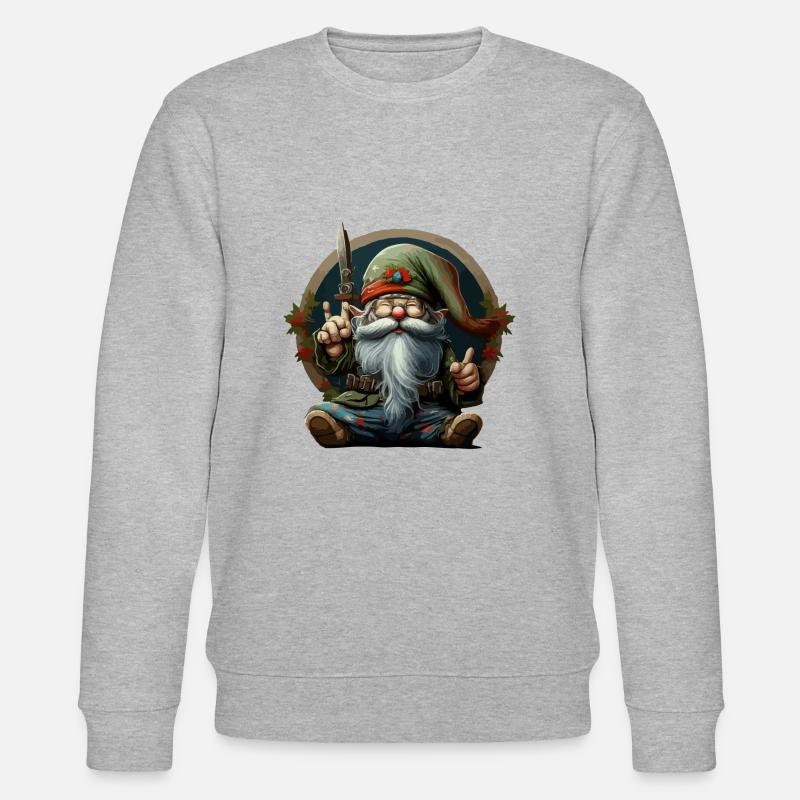 Pepe der Elf - Stanley/Stella Unisex Bio-Sweatshirt CHANGER  - Grau meliert