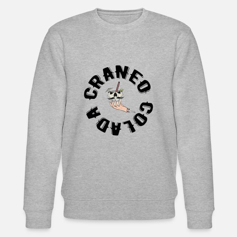 SCHÄDEL-GUSS - Stanley/Stella Unisex Bio-Sweatshirt CHANGER  - Grau meliert